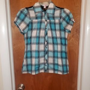 BONGO Plaid Quarter Button Down
